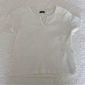 Brandy Melville White Cropped Tshirt